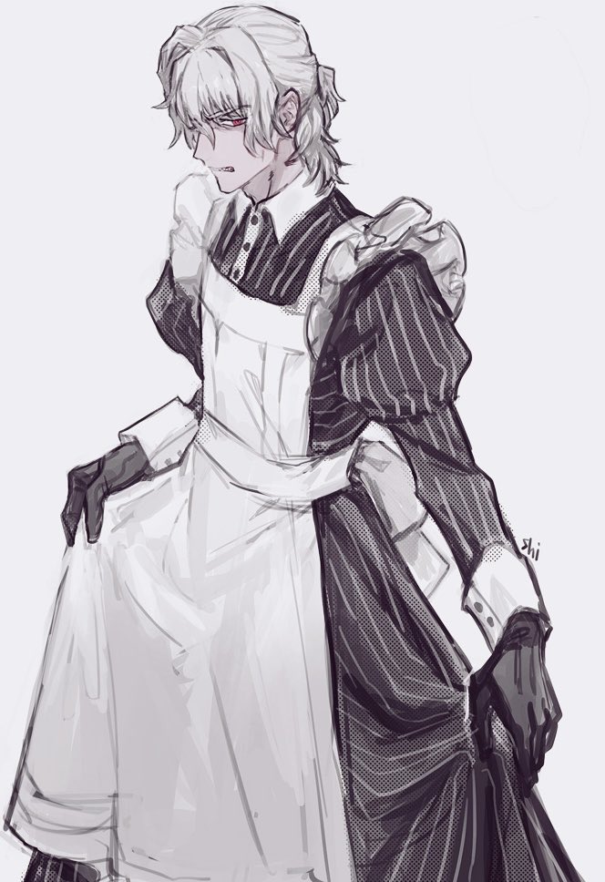 Fate/Grand Order、Fate系列、安东尼奥·萨列里 1名男孩 替换服装 围裙 作者名 后背蝴蝶结
