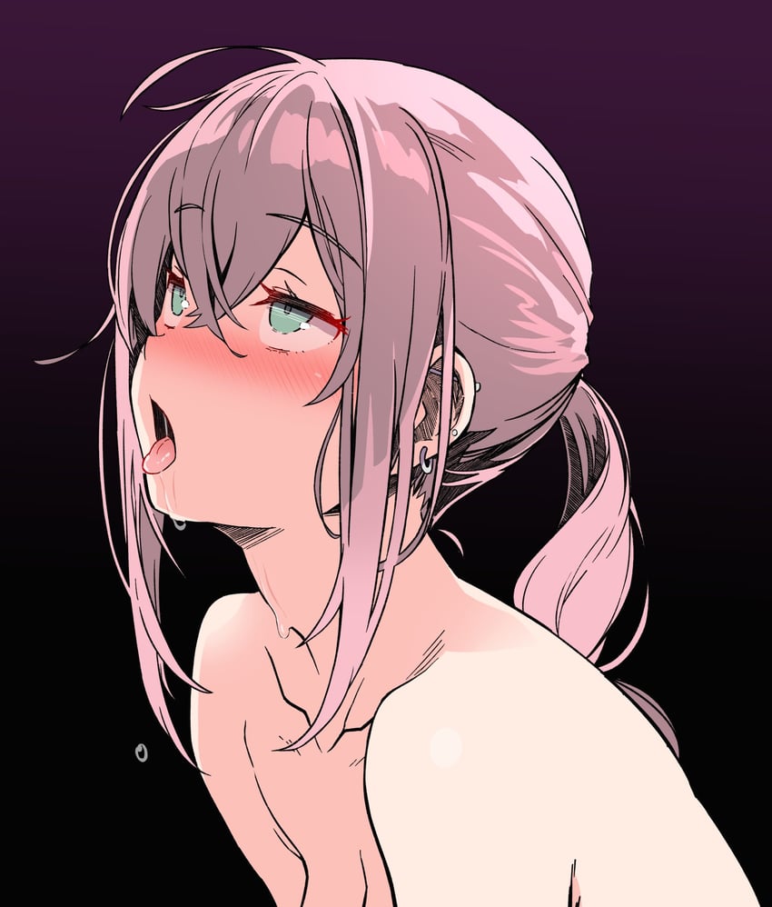 少女前线、AR-57 (少女前线) 1名女孩 水色瞳 露肩 脸红 乳房