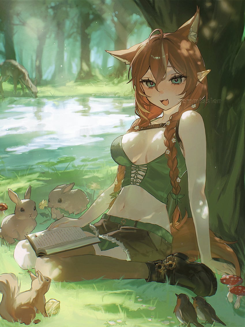 原创 1名女孩 :D 呆毛 动物 兽耳毛
