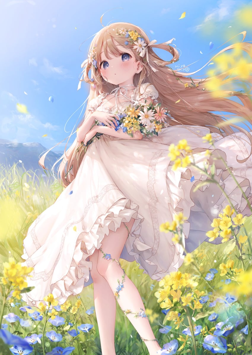 原创 1名女孩 作者名 蓝眼 蓝花 蓝天