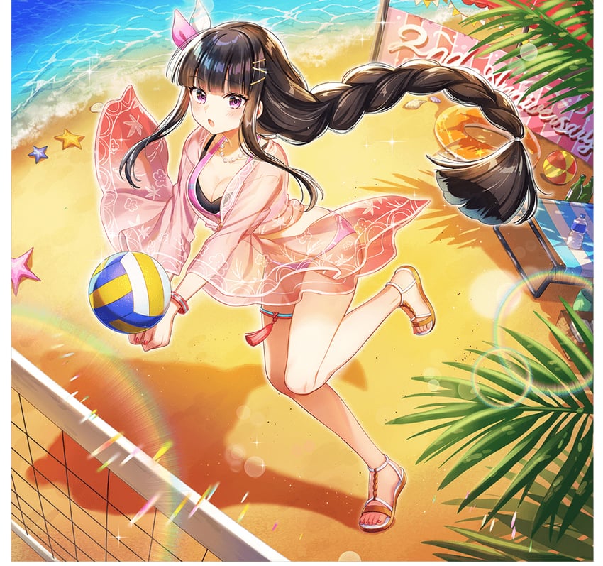 东方Project、东方阿尔卡迪亚记录、蓬莱山辉夜 1名女孩 惊讶 替换服装 海滩 比基尼