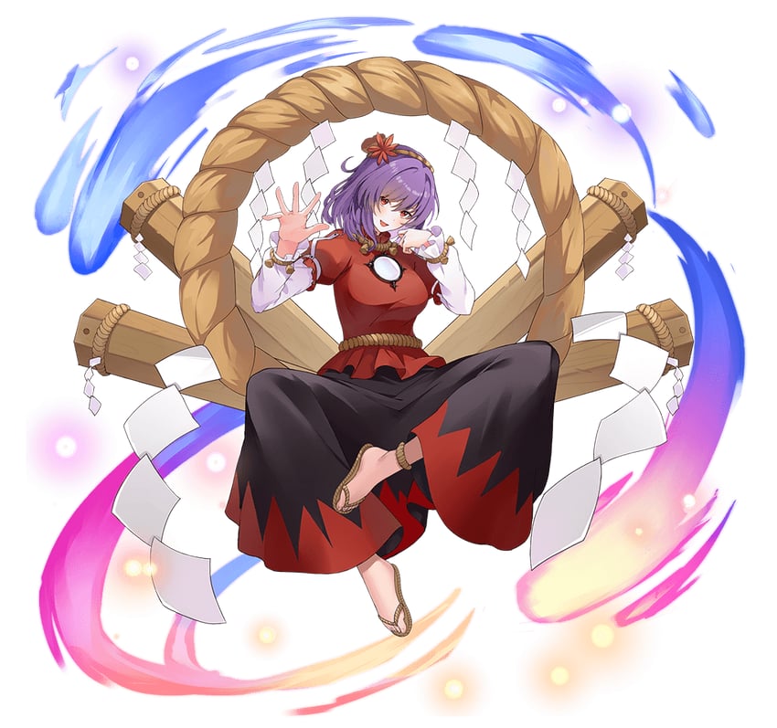 东方Project、东方阿尔卡迪亚记录、八坂神奈子 1名女孩 :D 黑色裙子 乳房 全身