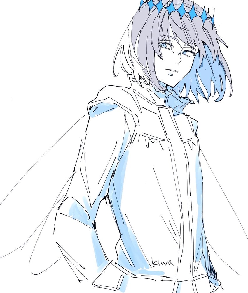 Fate/Grand Order、Fate系列、奥伯龙 (Fate) 1名男孩 作者名 蓝眼 蓝发 斗篷