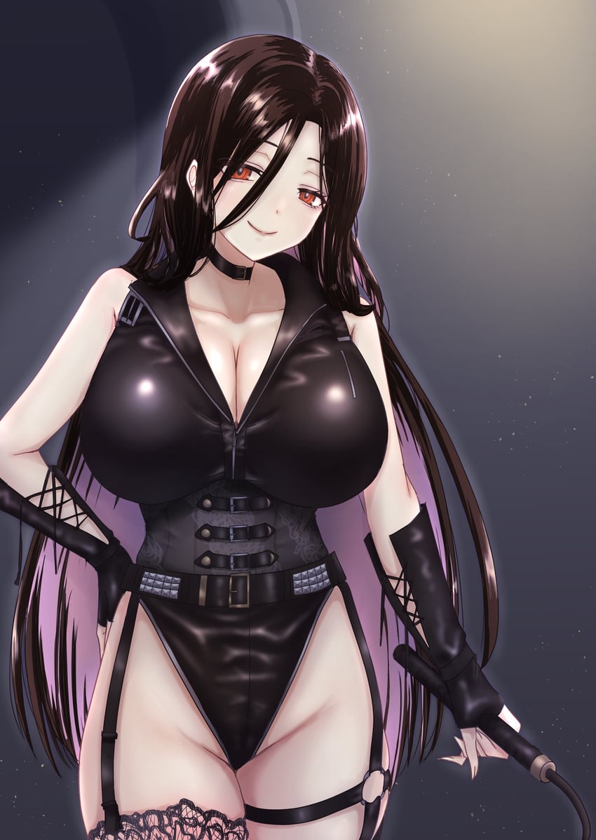 彩虹社、白雪巴、白雪巴 (捆绑) 1名女孩 露肩 BDSM 黑色紧身胸衣 黑色手套