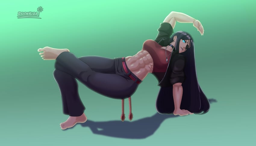 原创、li na long (mysticdeadman) 1名女孩 腹肌 作者名 平衡 赤脚