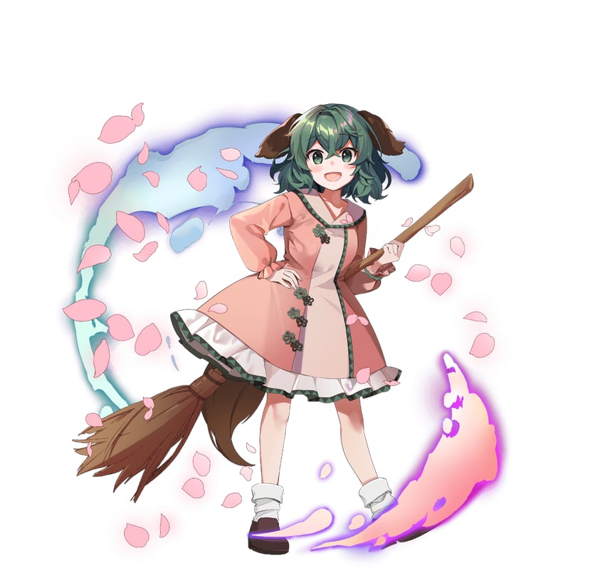 东方Project、东方阿尔卡迪亚记录、幽谷响子 1名女孩 :D 兽耳 竹扫帚 脸红