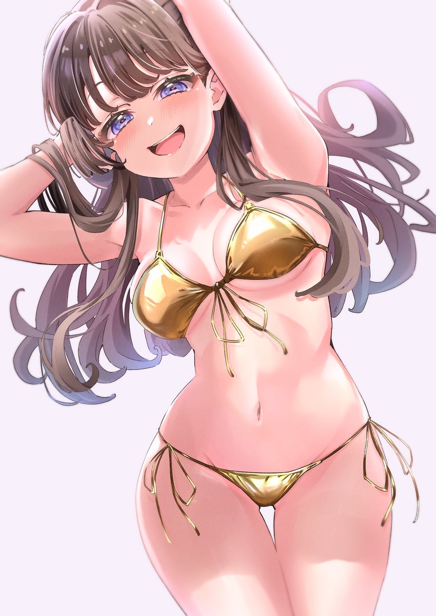 Love Live!、Love Live! 莲之空女学院学园偶像部、藤岛慈 1名女孩 :D 替换服装 举起双手 大腿间可见臀部