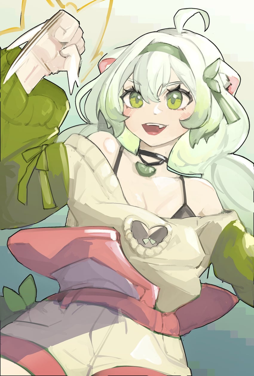 Vinesauce、Limealicious、Limealicious (第一套服装) 1名女孩 呆毛 兽耳 黑色文胸 胸罩