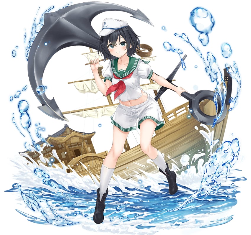 东方Project、东方阿尔卡迪亚记录、村纱水蜜 1名女孩 锚 锚标志 黑色靴子 黑发