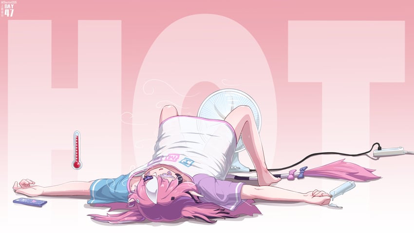 个人势虚拟主播、Camila (Vtuber) 1名女孩 赤脚 衣服上的文字 控制器/手柄 恶魔娘