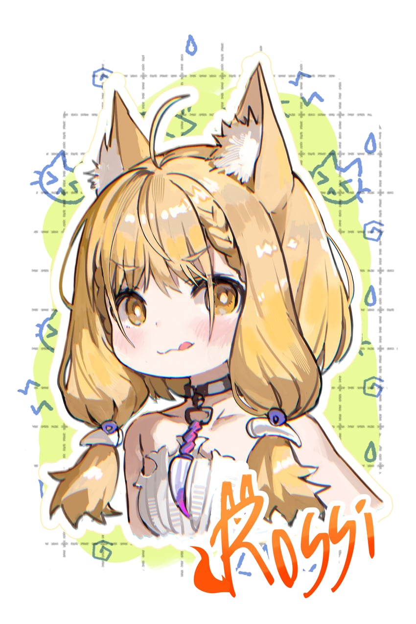 明日方舟、明日方舟：终末地、罗斯 (明日方舟) 1名女孩 猫脸笑 :q 呆毛 兽耳毛