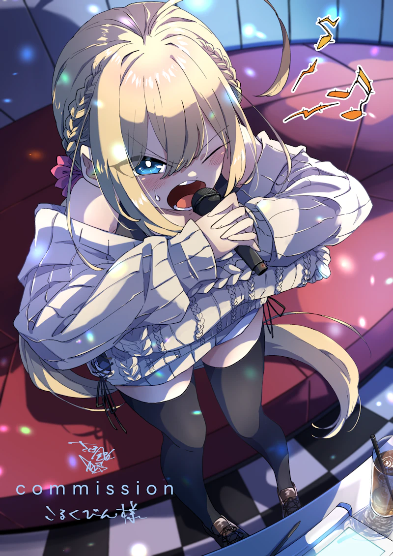 原创 1名女孩 惊讶 惊讶脸 呆毛 黑色文胸