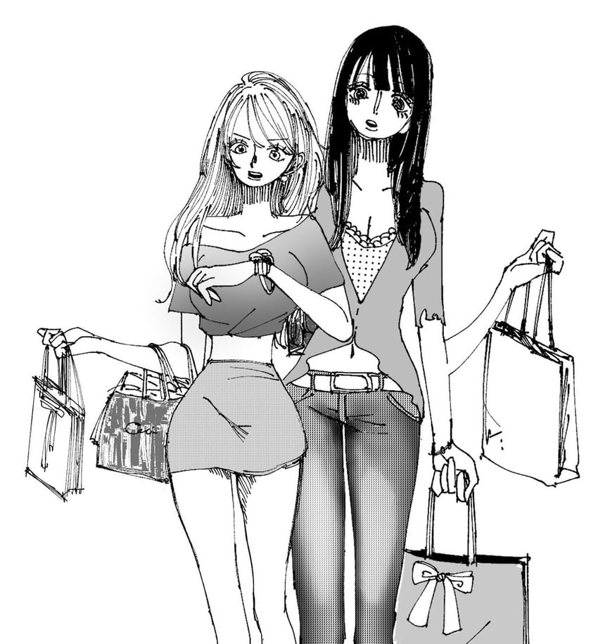 海贼王、娜美 (海贼王)、妮可·罗宾 2名女孩 包 齐刘海 手链 露脐短衫