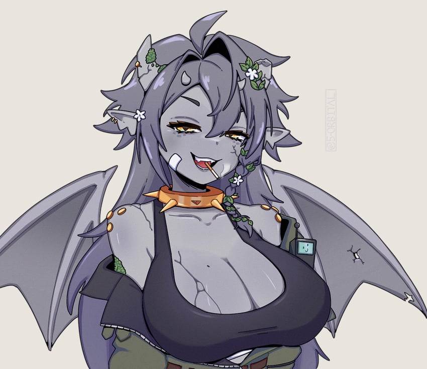 个人势虚拟主播、jax (vtuber) 1名女孩 作者名 乳房 断角 香烟