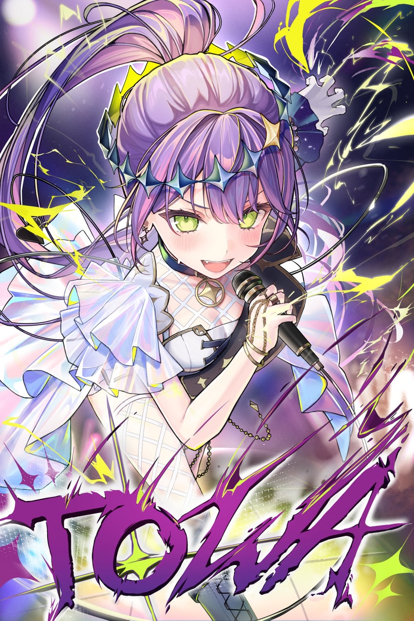 Hololive、常暗永远、常暗永远 (Break Your X.X.X) 1名女孩 :D 黑色夹克 角色名称 挂耳染