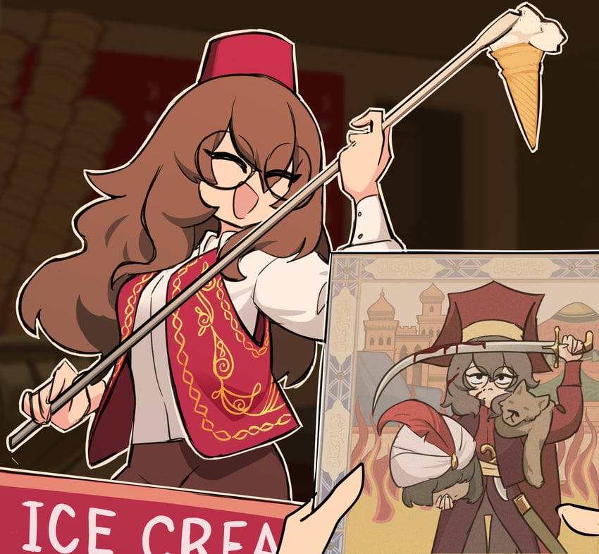 原创 血 棕发 棕色裤子 闭眼 匕首