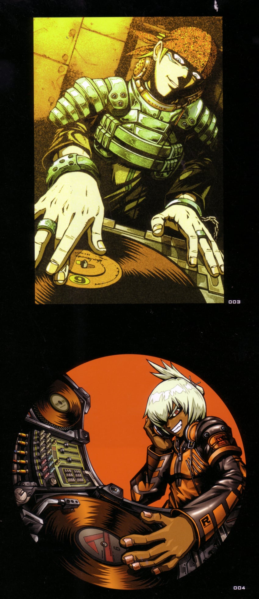 Beatmania IIDX、Bemani、Duel (Beatmania) 2个男孩 头巾 金发 蓝眼 深色皮肤男性