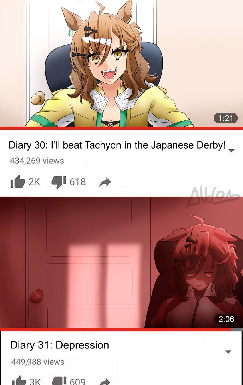 赛马娘、YouTube、森林宝穴 (冠军的呐喊) (赛马娘) 椅子 抑郁 diary 30: superman is coming to school (meme) 门 垂耳