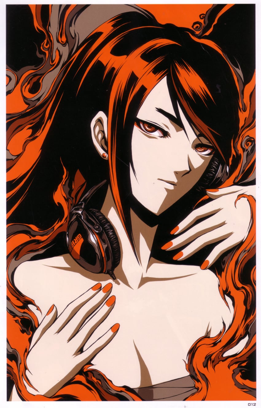 Beatmania IIDX、狂热节拍IIDX 11 IIDX RED、Bemani 1名女孩 黑发 边框 乳房 乳沟