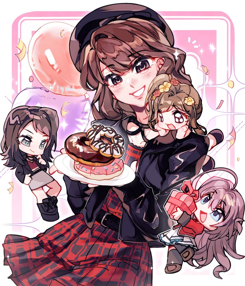 BanG Dream!、Bang Dream! It's MyGO!!!!!、D4DJ 4个女孩 呆毛 气球 腰带 黑色皮带
