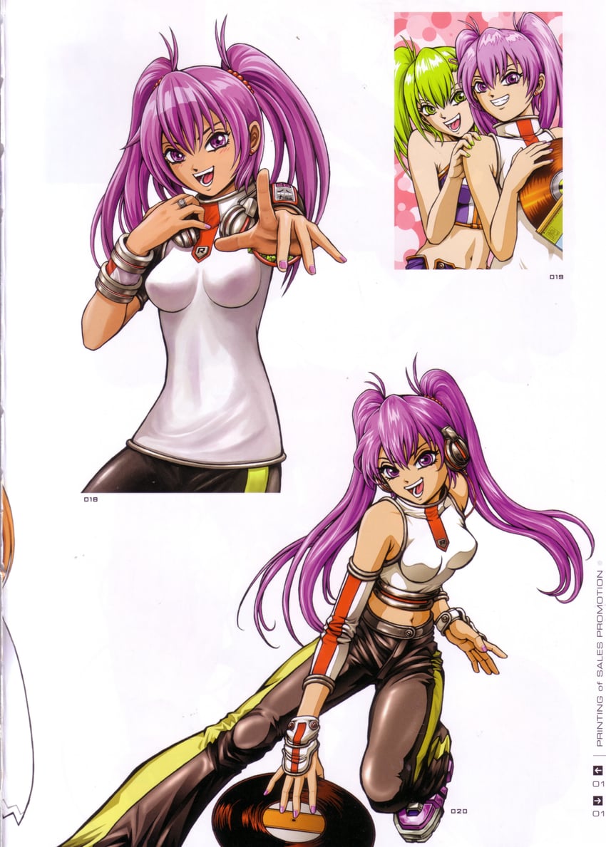 Beatmania IIDX、Bemani、北见艾莉卡 2名女孩 :D 露肩 黑裤子 乳房