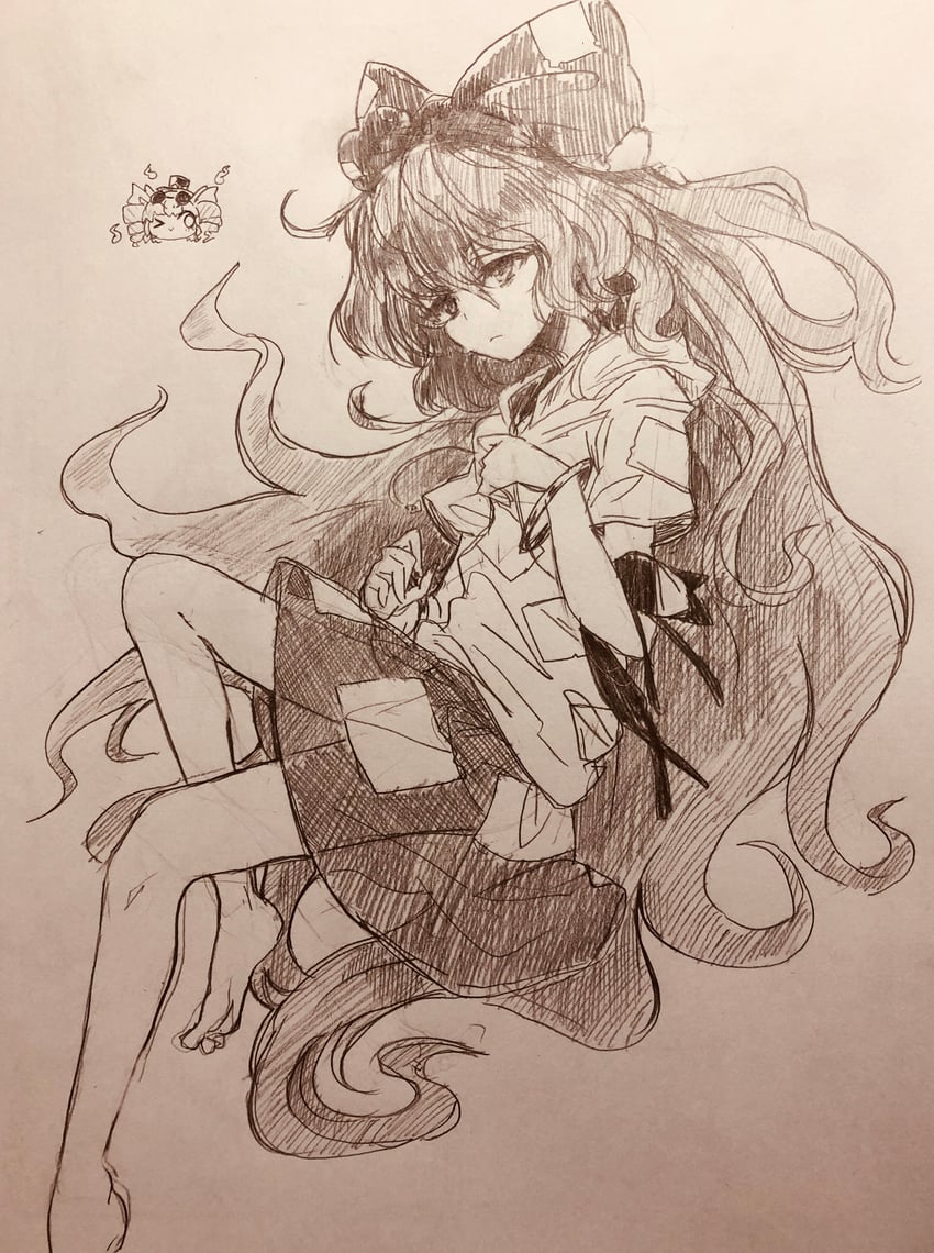 东方Project、依神女苑、依神紫苑 2名女孩 >_o (表情) 手镯 赤脚 蝴蝶结