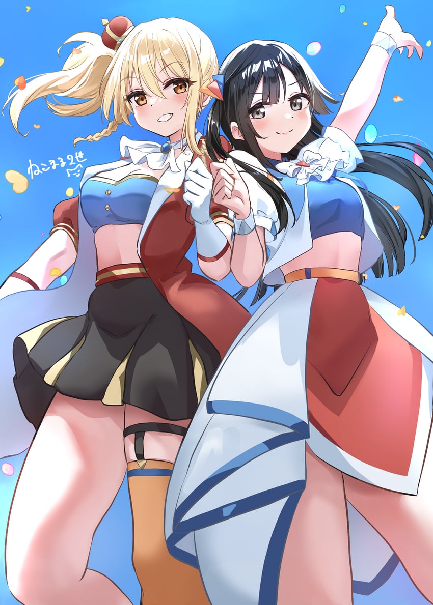 燃烧！！ (Love Live!)、恋爱圆环 (Love Live!)、Love Live! 2名女孩 :D 举手 作者名 黑发