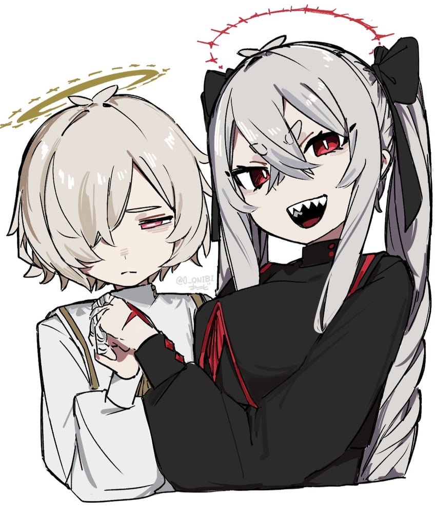 UTAU、VOCALOID、剧药 1名男孩 1名女孩 呆毛 缠绷带的手指 绷带