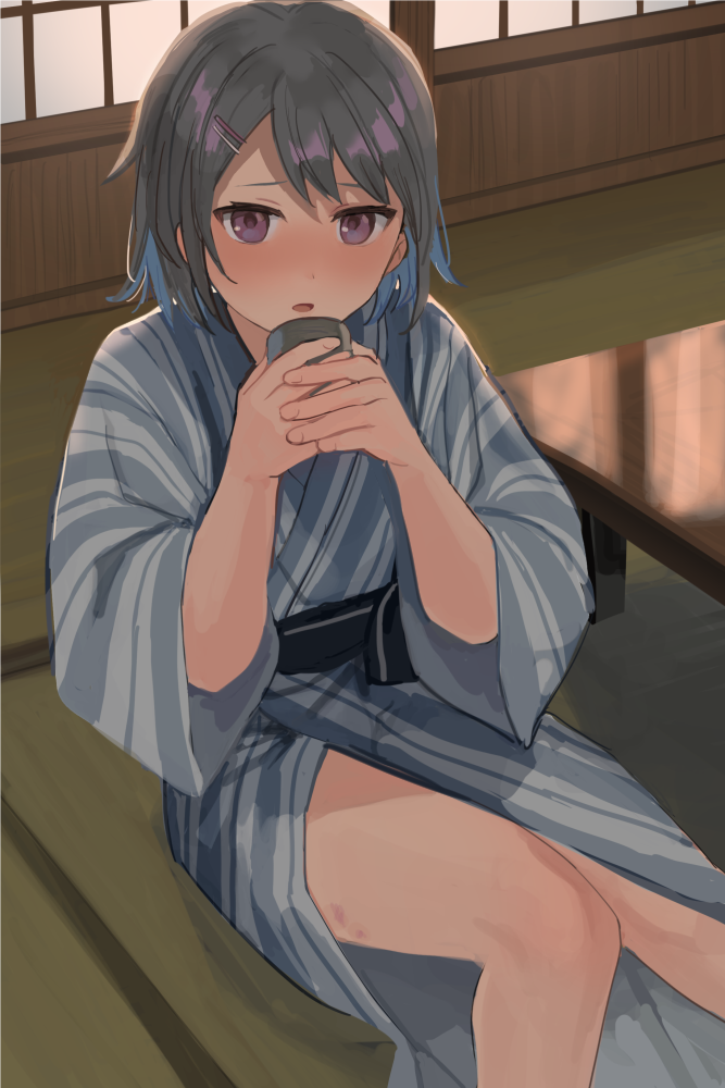 原创、佩戴发夹的男孩 (sunaba_(nczd5875)) 1名男孩 中性 建筑 黑饰带 蓝发