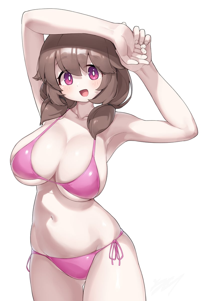 原创 1名女孩 :D 举起双手 裸臂 比基尼