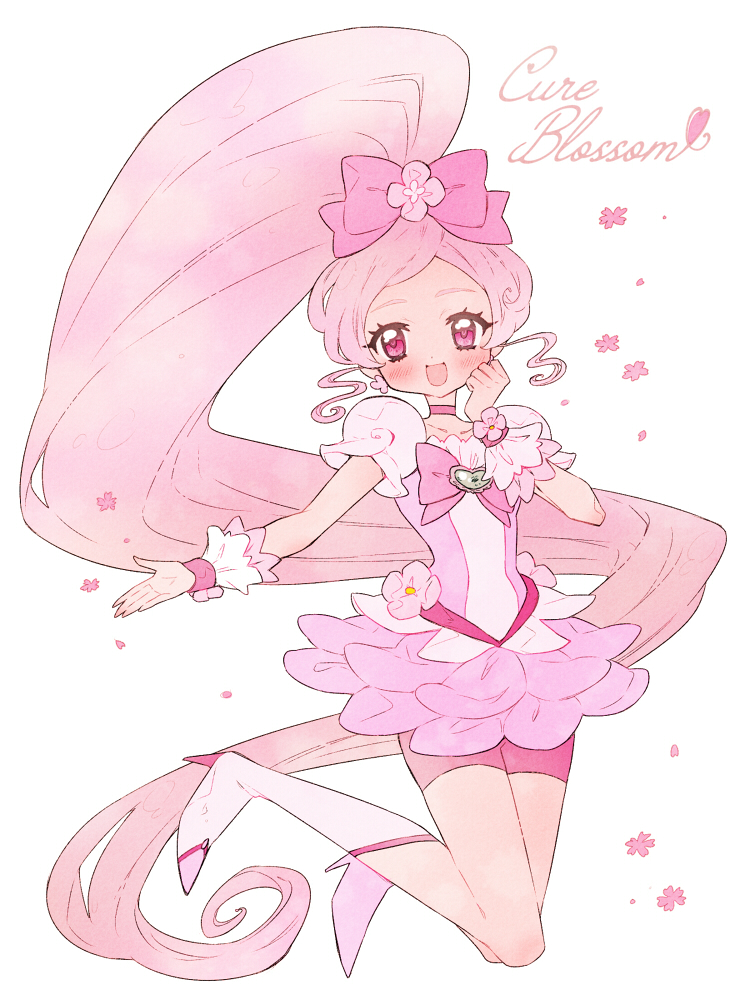HeartCatch 光之美少女！、光之美少女、花蕾天使 1名女孩 靴子 蝴蝶结 角色名称 项圈