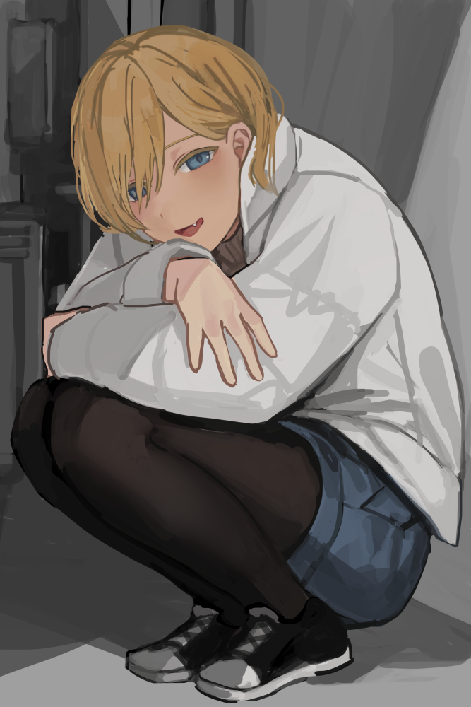 原创、金发男孩 (砂场 (nczd5875)) 1名男孩 黑色连裤袜 黑鞋 金发 蓝眼