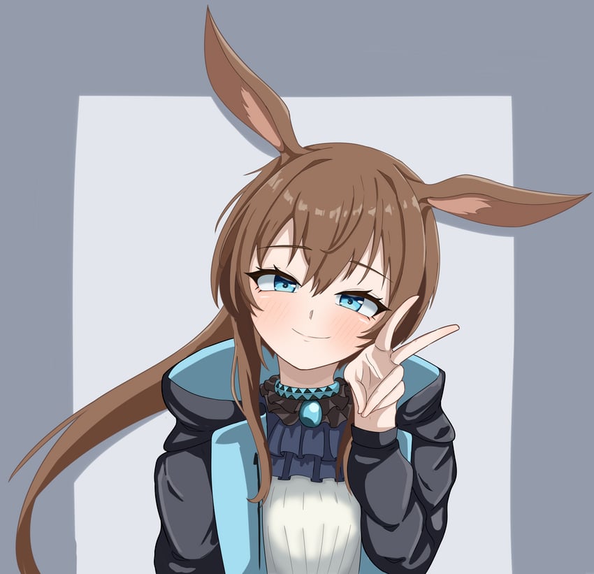 明日方舟、阿米娅 (明日方舟) 1名女孩 兽耳毛 兽耳 阿斯科特领巾 黑色细领带