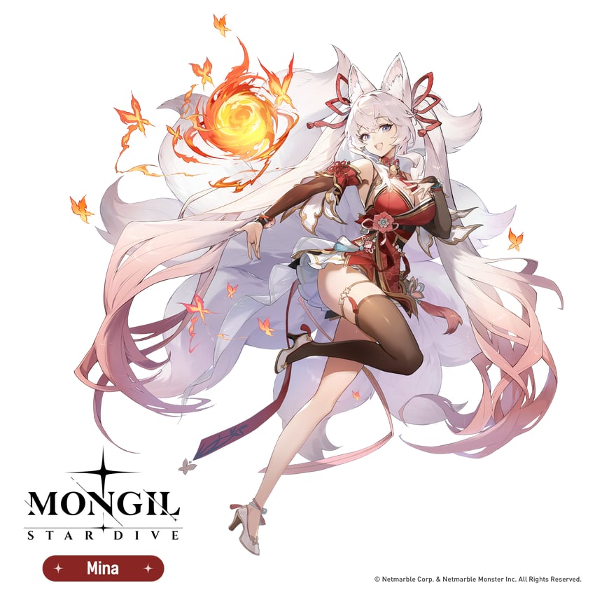 怪物驯服者：星潜、米娜 (魔物学园：Star Dive) 1名女孩 :D 兽耳毛 兽耳 护臂
