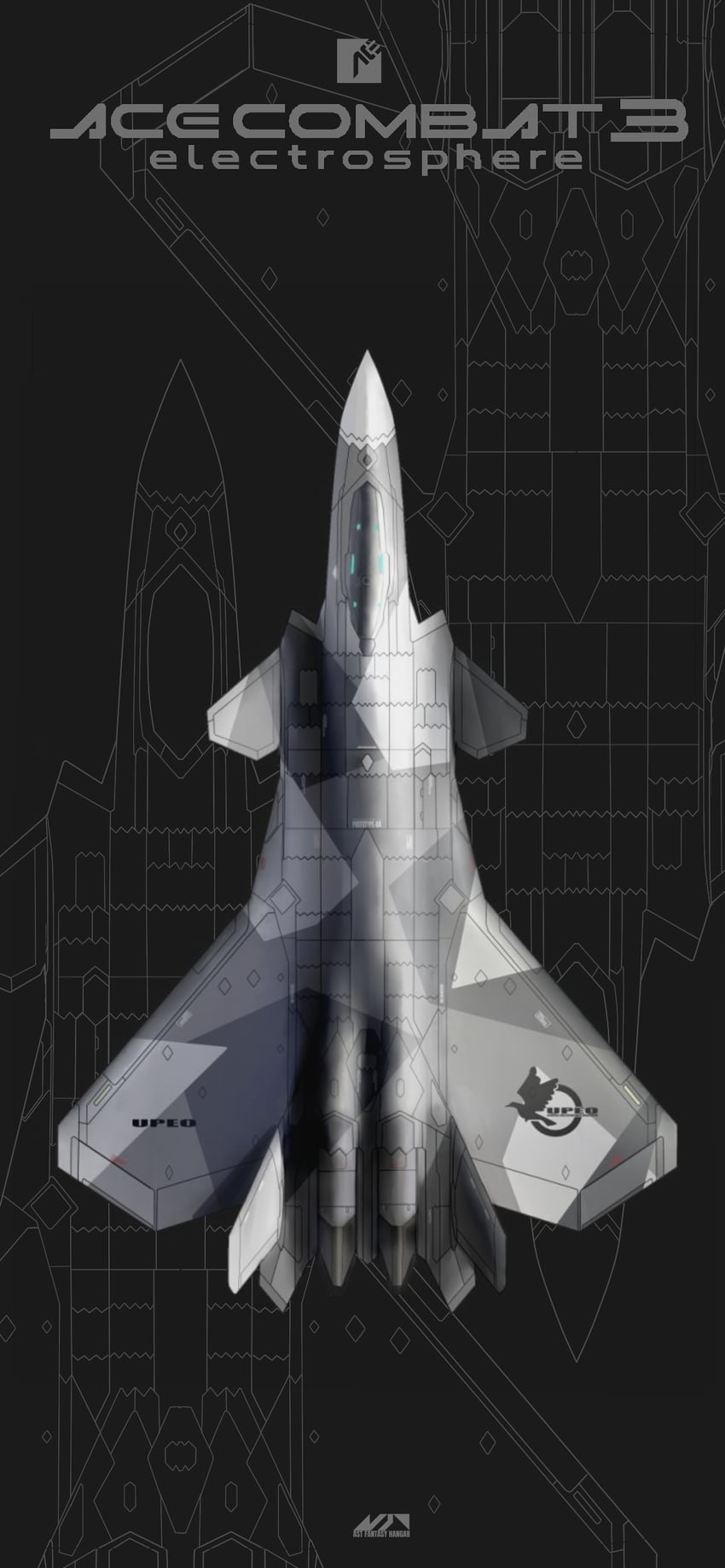 皇牌空战、皇牌空战3 飞行器 飞机 作者标志 黑色背景 鸭翼