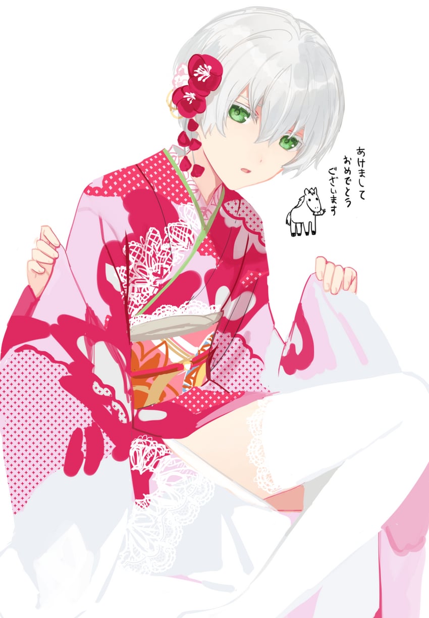 原创、白发男孩 (sunaba_(nczd5875)) 1名男孩 十二生肖 伪娘/变装 变装(男变女) 点状鼻