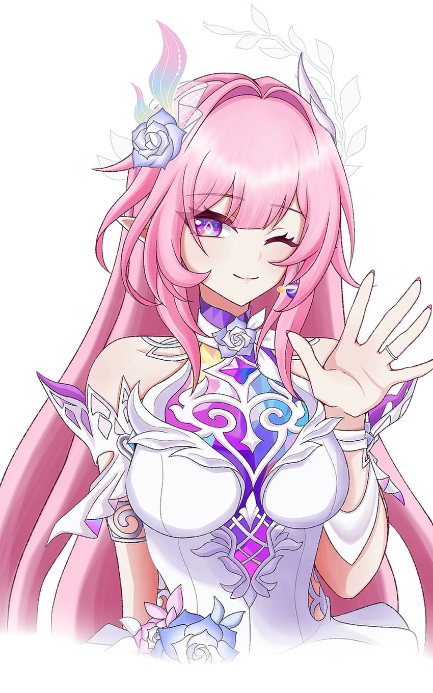 崩坏：星穹铁道、崩坏系列、希蕾妮 (冥府/崩坏：星穹铁道) 1名女孩 ;) 乳房 躯干截断 菱形瞳孔