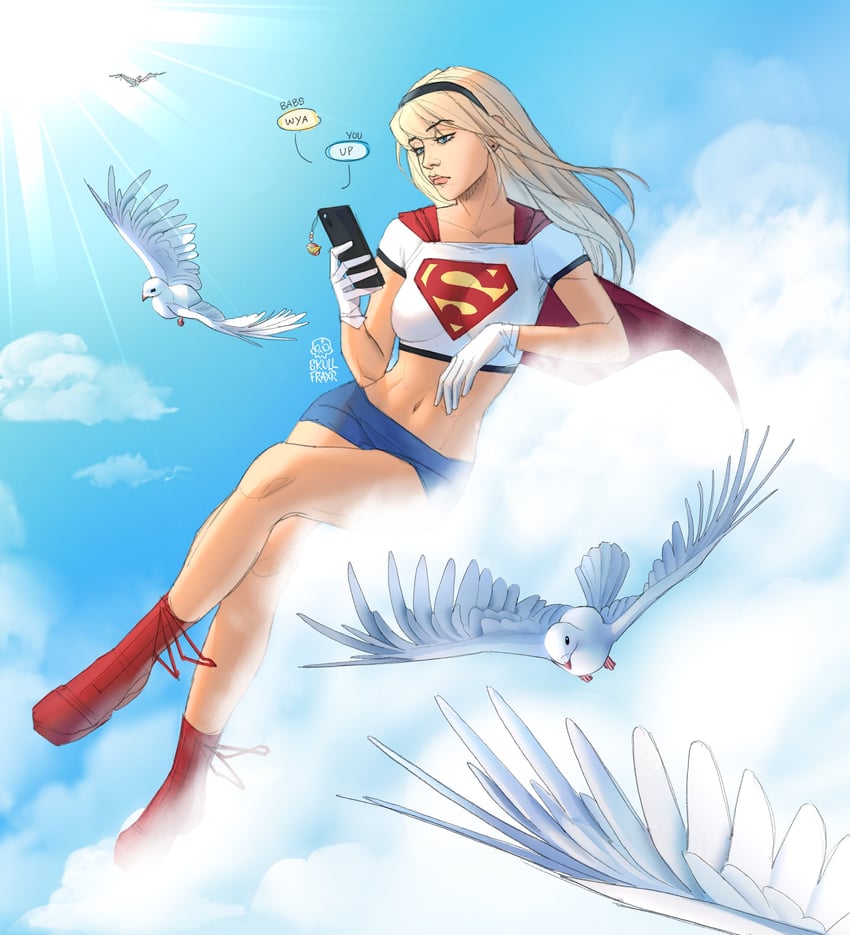 DC漫画、超人系列、超级少女 1名女孩 作者标志 作者名 鸟 金发