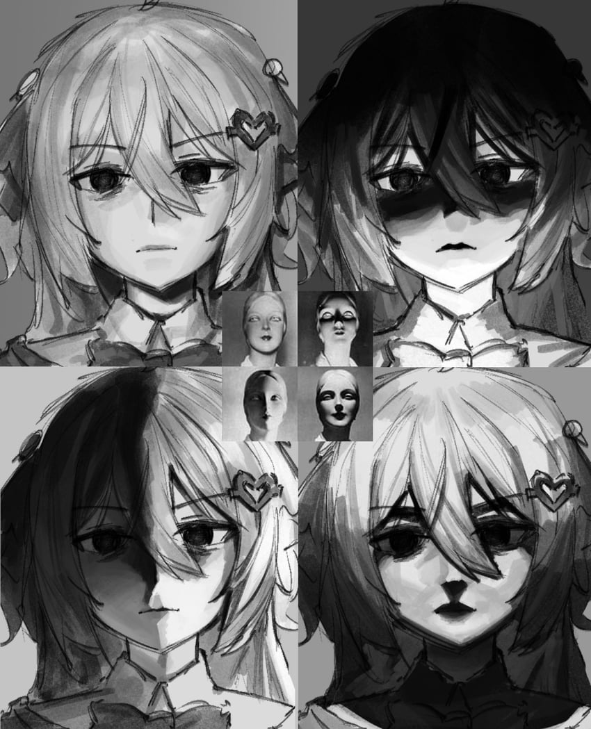 Vedal AI、Evil Neuro-sama 1名女孩 蝴蝶结 蝶形领结 闭嘴 有领衬衫