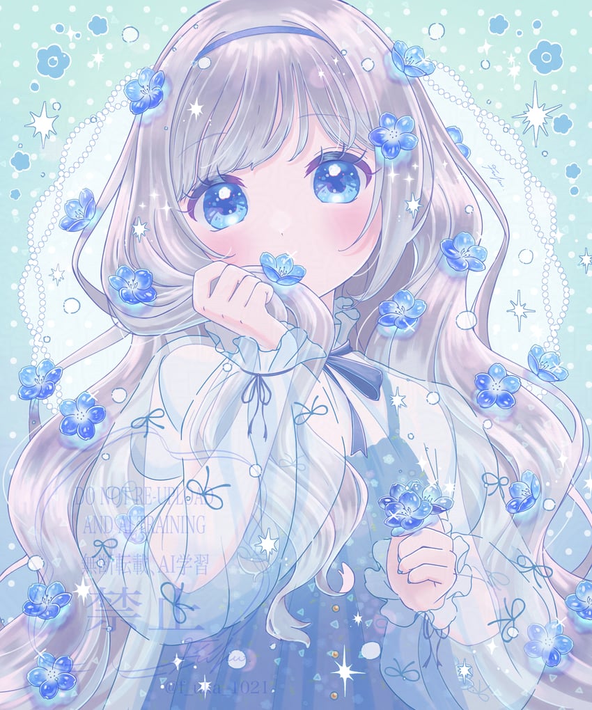 原创 1名女孩 作者名 黑色蝴蝶结 黑色蝶形领结 黑色连衣裙