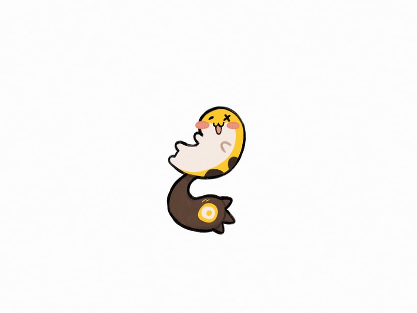 Hololive、Hololive英语、Grem (Gigi Murin) 猫脸笑 :D 黑色尾巴 脸红 腮红贴纸