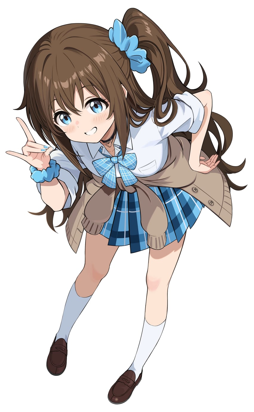 Love Live!、Love Live! 虹咲学园学园偶像同好会、樱坂雫 1名女孩 蓝色蝴蝶结 蓝色领结 蓝眼 蓝发圈