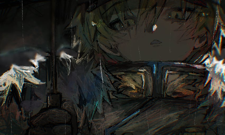 原创 1个其他角色 性别不明 铠甲 黑色手套 黑帽子