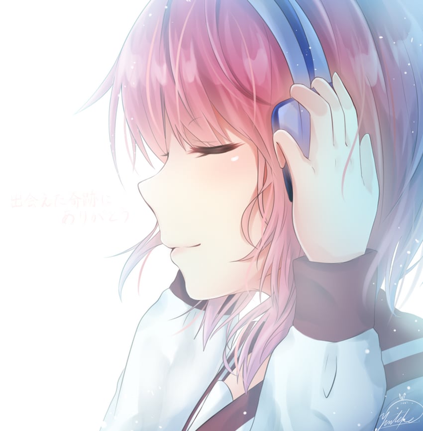 Angel Beats!、岩泽麻美 1名女孩 绽放 棕色水手领 闭眼 闭嘴