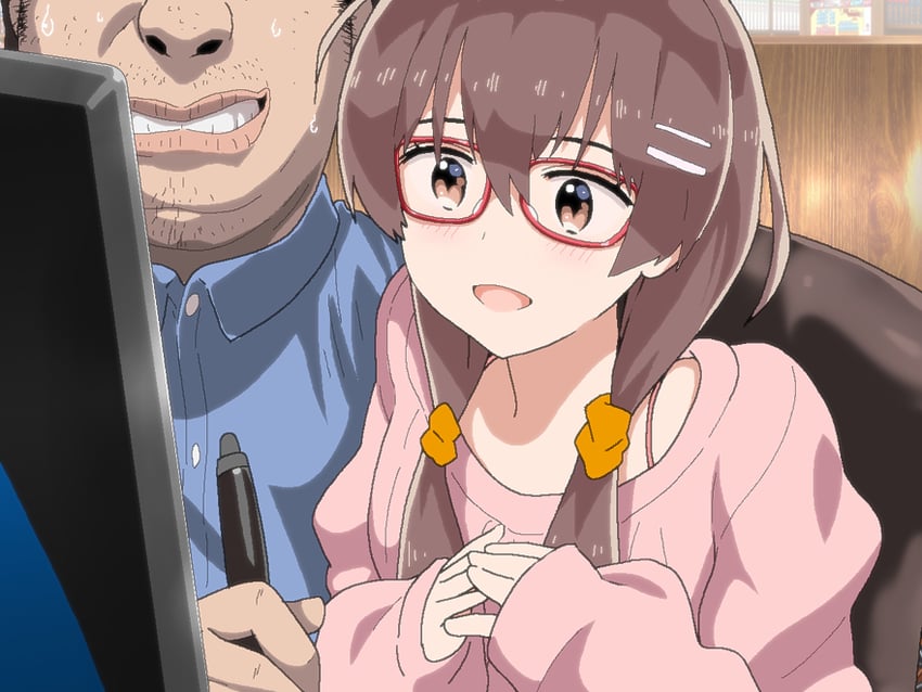 迷途猫 Overrun!、江里 (迷途猫 Overrun!) 1名男孩 1名女孩 呆毛 赛璐珞上色 蓝色衬衫