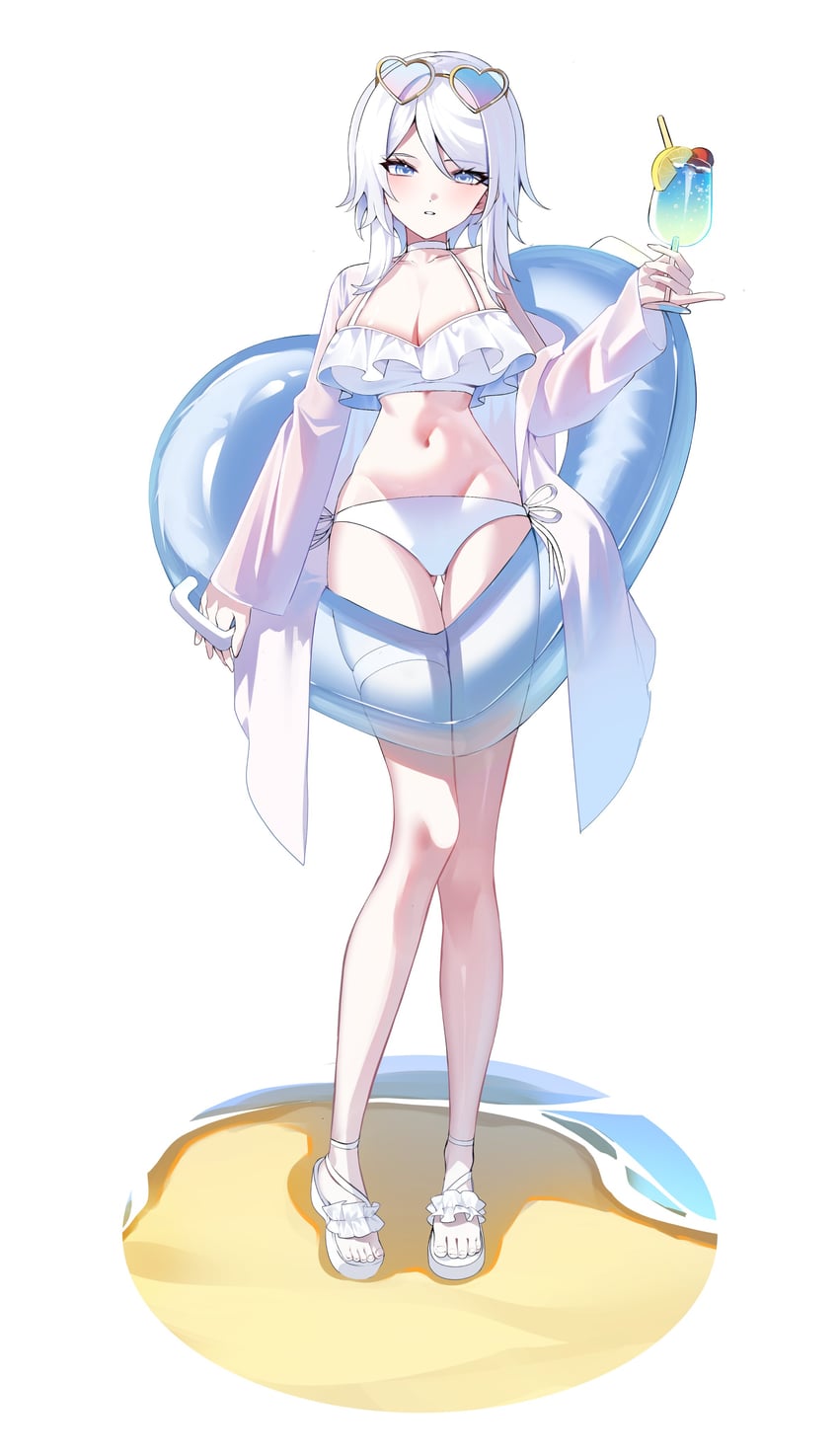 边狱公司、Project Moon、浮士德 (Project Moon) 1名女孩 比基尼 蓝眼 乳房 乳沟