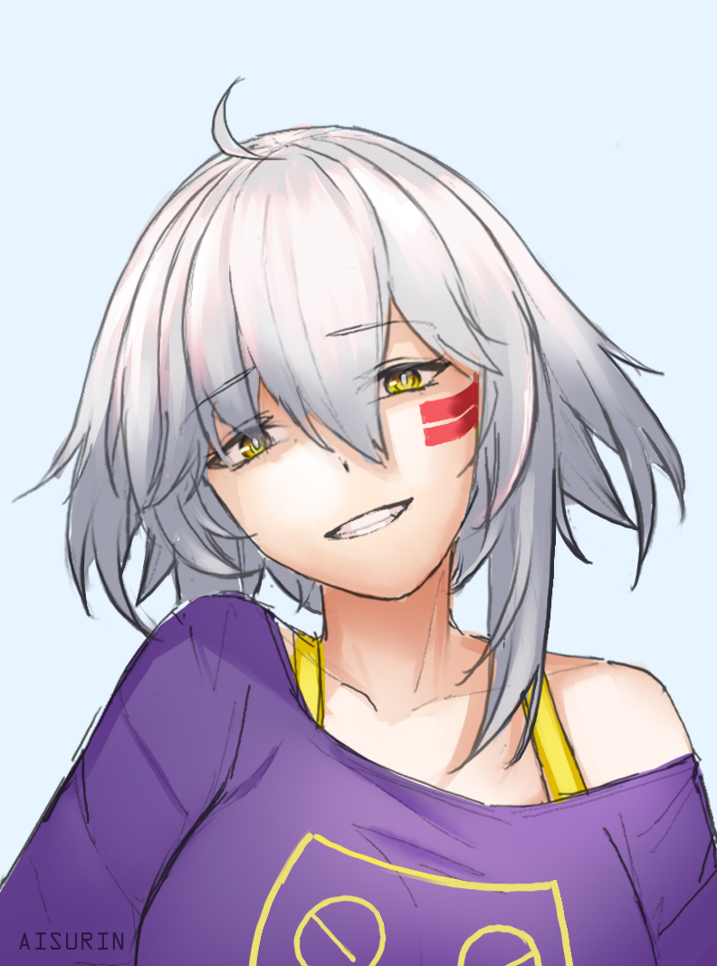 VShojo、Zentreya、Zentreya (赛博格) 1名女孩 呆毛 发型长度变动 (更短) 闭嘴 灰发