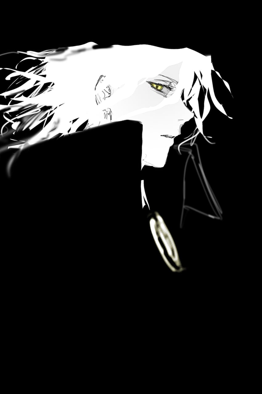 Fate/Grand Order、Fate系列、爱德蒙·唐泰斯 (Fate) 1名男孩 侧视 发光 发光的眼睛 高领