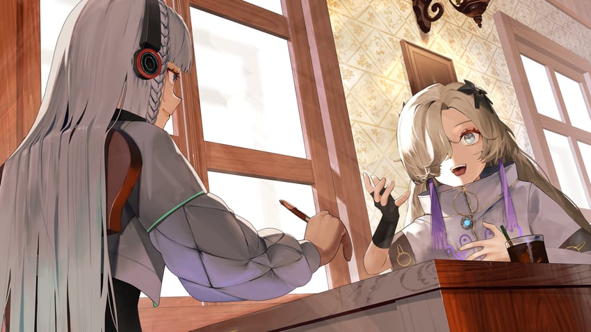 CeVIO、神椿工作室、春 (CeVIO) 2名女孩 :D 黑色手套 辫子 短款夹克