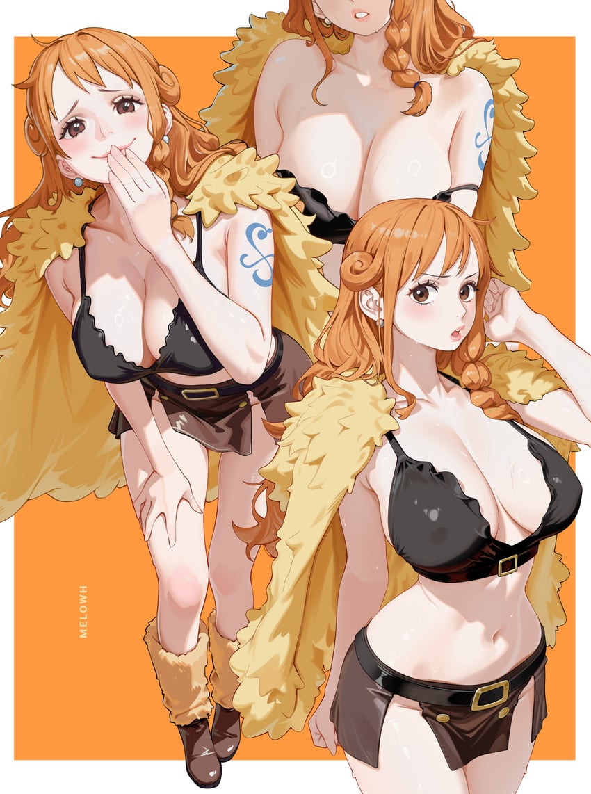 海贼王、娜美 (海贼王) 1名女孩 作者名 裸臂 露肩 腰带